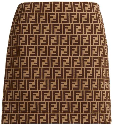 ff intarsia knit cotton blend mini skirt fendi|Women's Designer Skirts .